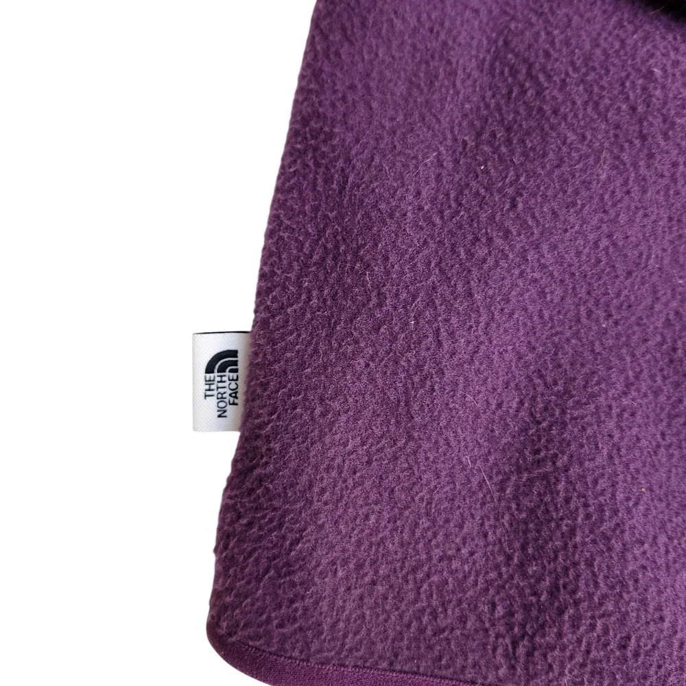 The North Face Mens Fleece Pullover Black Purple Polartec Circular Design Size M
